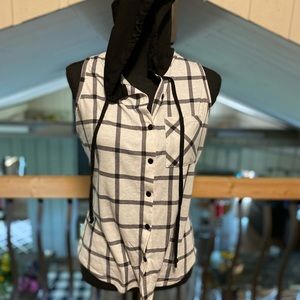 Black&White Hooded Tank DONATING SOON!!